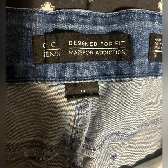 Chic Denim- distressed high rise designed for fit made for addiction-size 14 - Picture 10 of 11